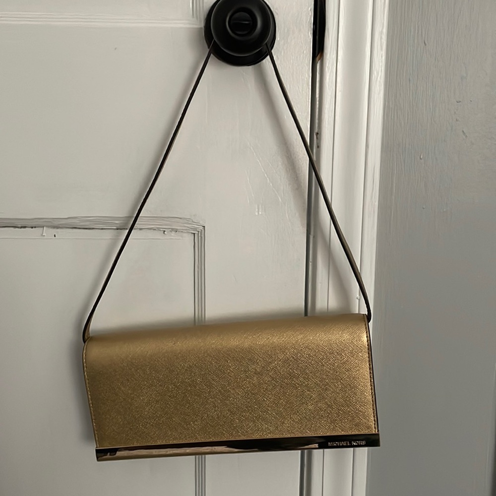 Michael Kors Tilda clutch in GOLD color